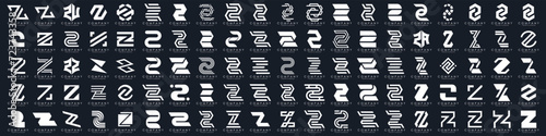 collection abstract letter Z logo design. modern logotype Z design with white color. vector illustration