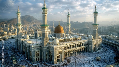 Mosque of the Month: A Stunning View of the Grand Mosque Generative AI