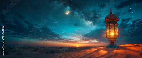 Astro-Chic: A Stellar Sunset in the Sahara Generative AI