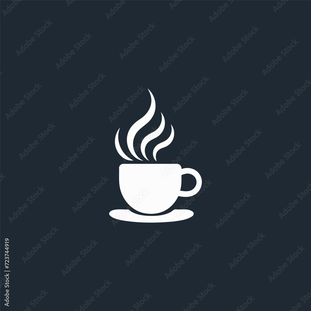 Obraz premium Hot coffee logo design vector illustration
