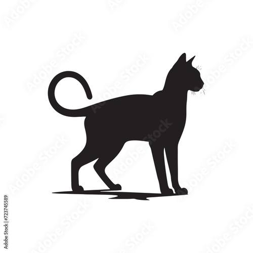 Nighttime Prowess: A Collection of Bengal Cat Silhouettes Capturing the Nocturnal Majesty of Cats - Bengal Cat Illustration - Bengal Cat Vector 
