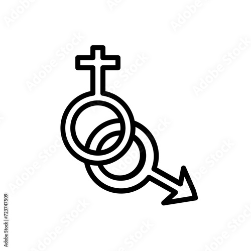 sexual intercourse symbol line icon