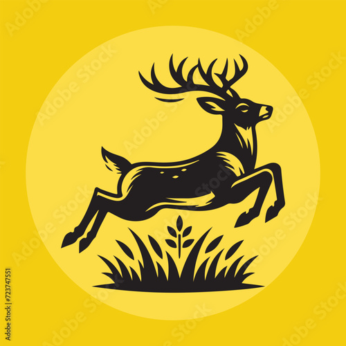 Jump Deer Vector