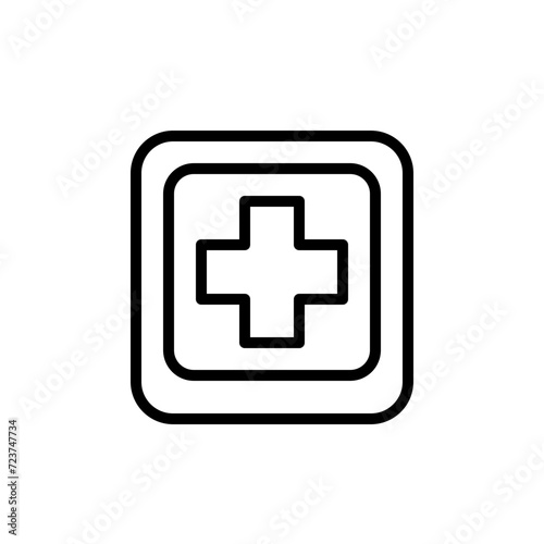  logo hospital line icon