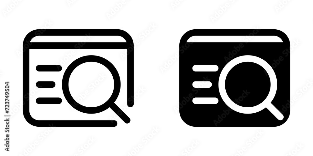 Editable web search, find vector icon. SEO, marketing, business. Part of a big icon set family. Perfect for web and app interfaces, presentations, infographics, etc Editable web search, find vector icon. SEO, marketing, business. Part of a big icon set family. Perfect for web and app interfaces, presentations, infographics, etc