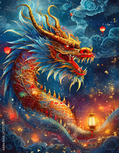 Dragon in the world © Zurdach illustration