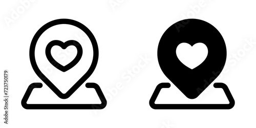 Editable wedding location vector icon. Wedding, valentine, love, celebration. Part of a big icon set family. Perfect for web and app interfaces, presentations, infographics, etc