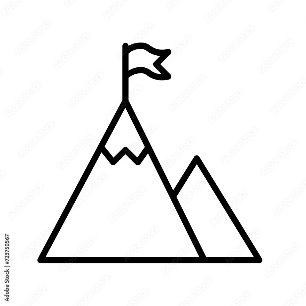 top of the mountain line icon top of the mountain line icon