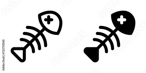 Editable fish bone vector icon. Veterinary, animal, pet care, pet shop. Part of a big icon set family. Perfect for business, web and app interfaces, presentations, infographics, etc
