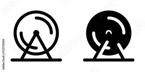 Editable hamster wheel vector icon. Veterinary, animal, pet care, pet shop. Part of a big icon set family. Perfect for web and app interfaces, presentations, infographics, etc