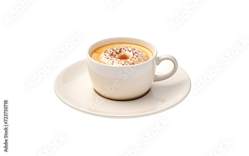 coffe cup with plate on white or PNG transparent background.