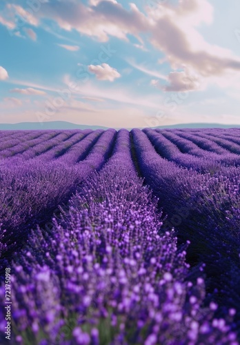 Lavender Field at Dusk