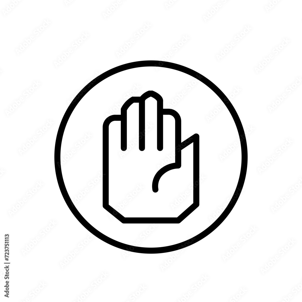 stop sign line icon stop sign line icon
