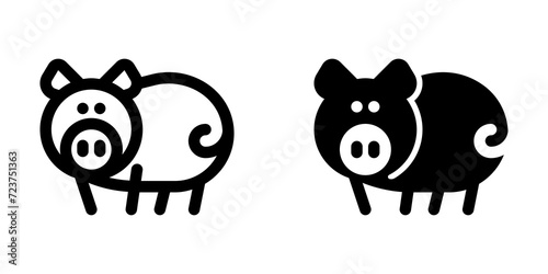 Editable pig, sow, boar vector icon. Animal, farm, livestock. Part of a big icon set family. Perfect for web and app interfaces, presentations, infographics, etc