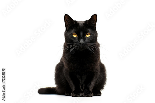 Black cat isolated