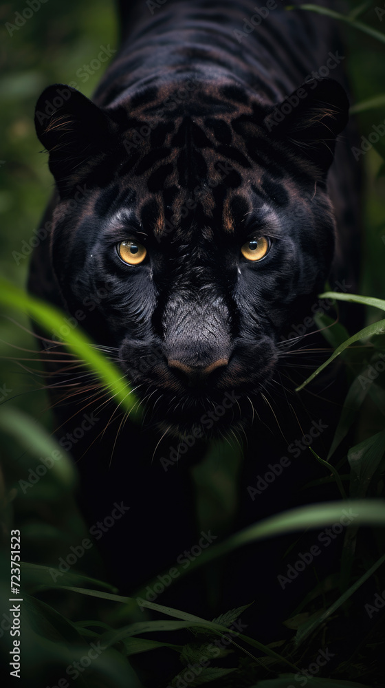 Black tiger wildlife photography