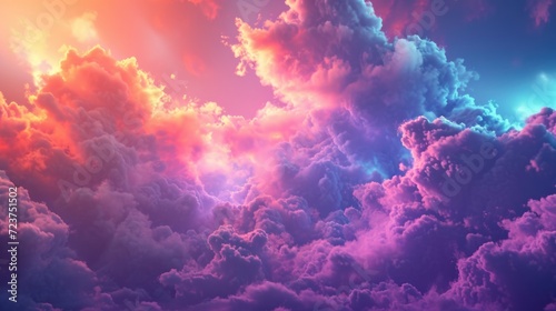 Colorful Cloudscape in Fantasy Setting