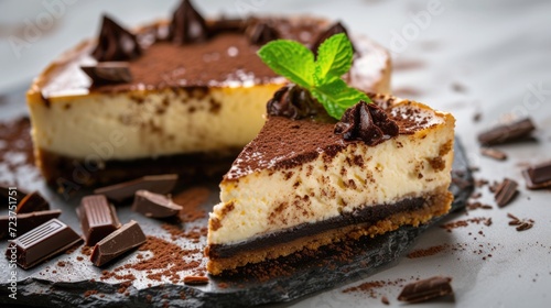 Gourmet Chocolate Cheesecake Slice