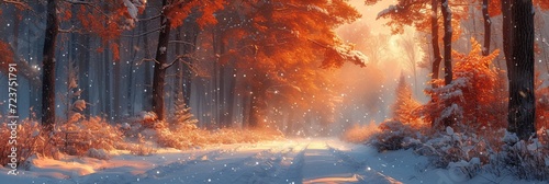 Fall Foliage Frenzy: A Spectacular Seasonal Scene Generative AI