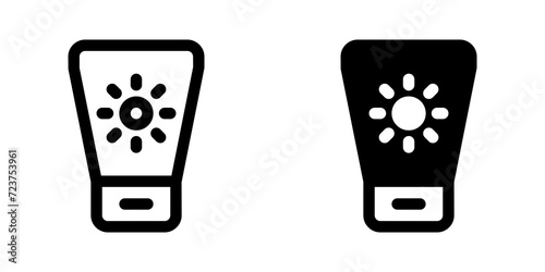 Editable sunblock vector icon. Cosmetics, makeup, skincare, beauty. Part of a big icon set family. Perfect for web and app interfaces, presentations, infographics, etc