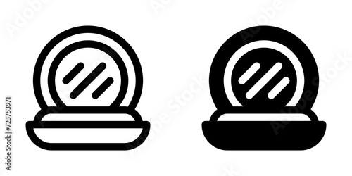 Editable compact powder vector icon. Cosmetics, makeup, skincare, beauty. Part of a big icon set family. Perfect for web and app interfaces, presentations, infographics, etc