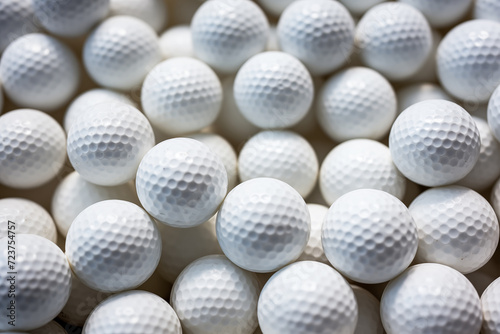 White golf balls. Generative ai