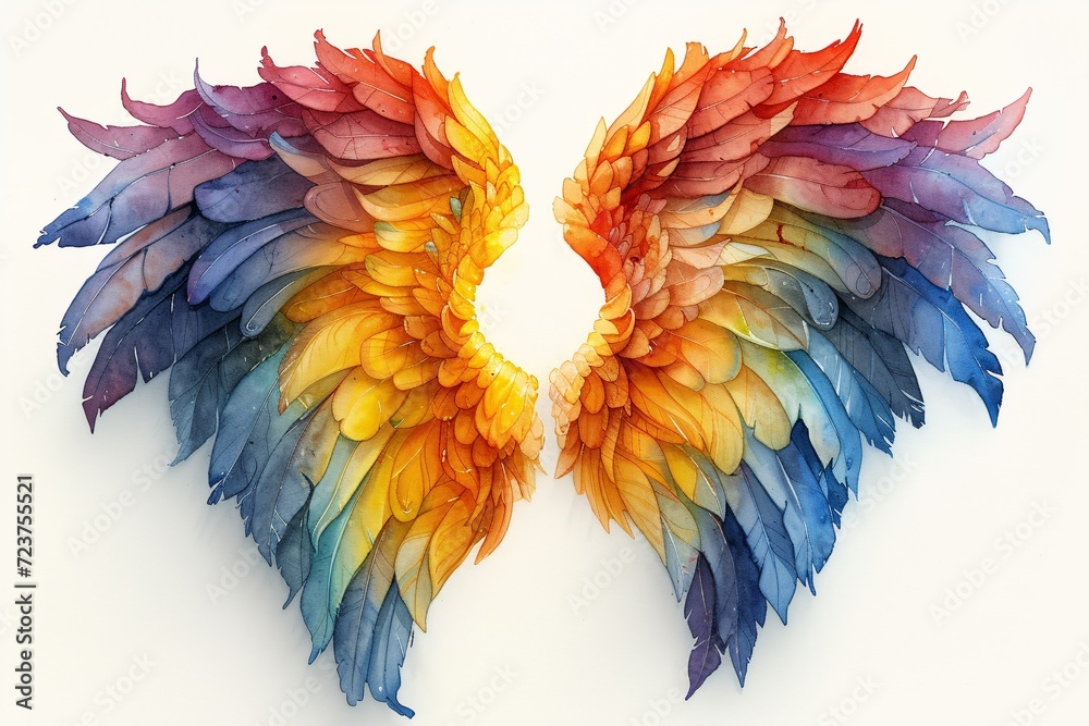 Fototapeta premium Fantastical Flower Wings Generative AI