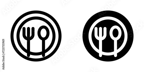 Editable meals, plate, fork, spoon vector icon. Food, restaurant. Part of a big icon set family. Perfect for web and app interfaces, presentations, infographics, etc