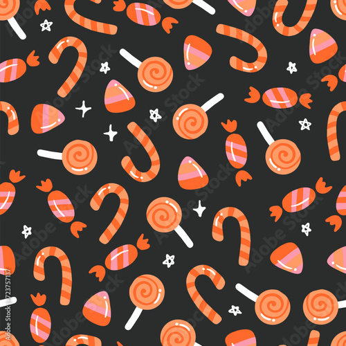 Sweet Party Candies Vector Seamless Pattern