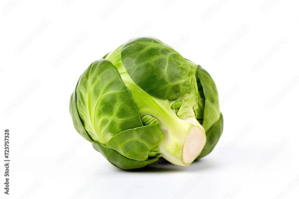 Brussels sprouts vegetable, isolated white background Brussels sprouts vegetable, isolated white background