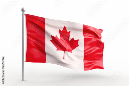Canadian flag for awareness day, isolated background