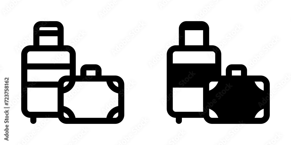 Editable baggage, luggage, suitcase vector icon. Part of a big icon set family. Perfect for web and app interfaces, presentations, infographics, etc Editable baggage, luggage, suitcase vector icon. Part of a big icon set family. Perfect for web and app interfaces, presentations, infographics, etc