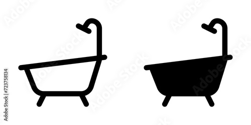 Editable bath tub, bathroom vector icon. Part of a big icon set family. Perfect for web and app interfaces, presentations, infographics, etc