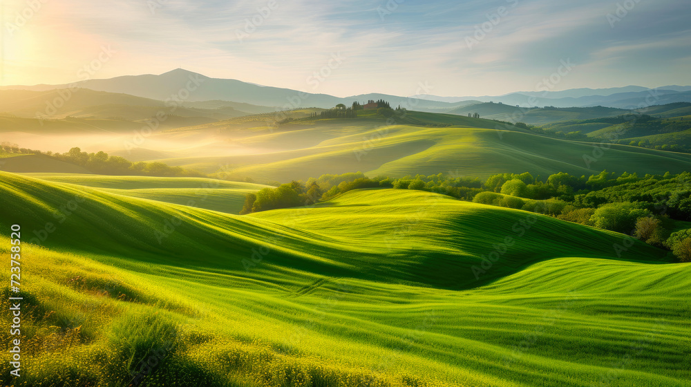 Vibrant Spring in Tuscany: A Meadow's Embrace