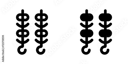 Editable bbq, shish kebab, satay vector icon. Part of a big icon set family. Perfect for web and app interfaces, presentations, infographics, etc