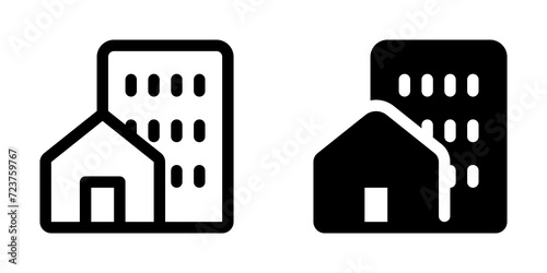 Editable home, office, commuting vector icon. Map, location, navigation. Part of a big icon set family. Perfect for web and app interfaces, presentations, infographics, etc