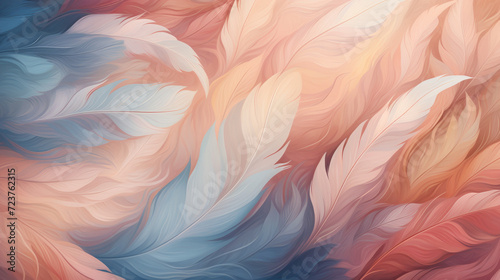 Colorful feather wallpaper background