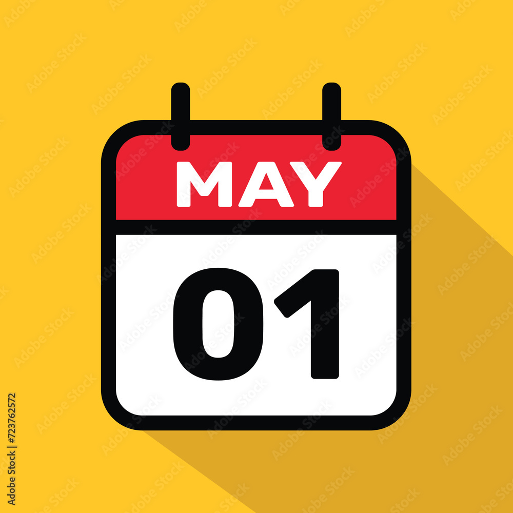 Calendar 1 may Vector illustration background design. Calendar 1 may Vector illustration background design.