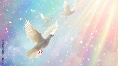 平和の象徴〜白い鳩のイメージ02 photo