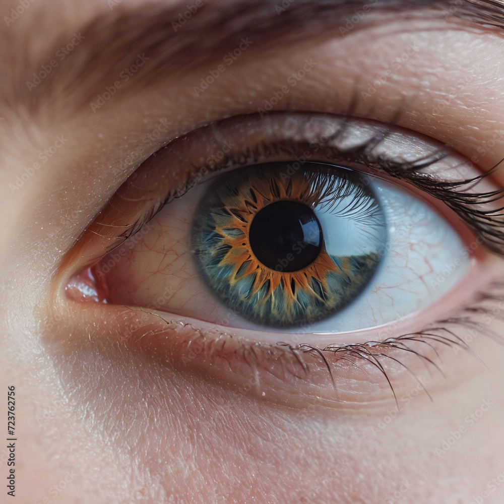 Fototapeta premium Eye macro or close up shot eye close up view of ball eye with eyelash