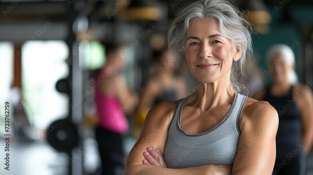 Fit Senior Women At the Gym 