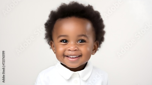 Portrait of a smiling afro baby boy © chand