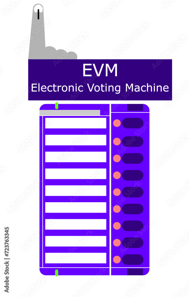 Electronic Voting Machine (EVM) design isolated on a white background. It is a device used to electronically record and count votes cast in elections. Electronic Voting Machine (EVM) design isolated on a white background. It is a device used to electronically record and count votes cast in elections.