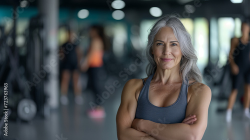 Fit Senior Women At the Gym