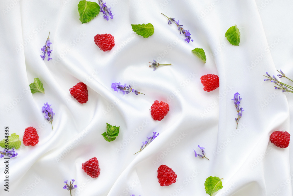 raspberries with lavender and mint raspberries with lavender and mint