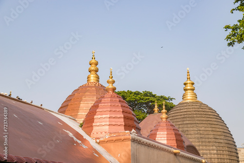 Top view of the Kamakhya Mandir temple in Guwahati, Assam state, North East India photo