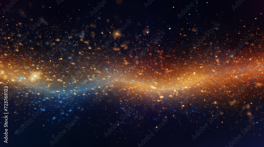 Fototapeta premium Featuring stunning soft bokeh lights and shiny elements. Abstract festive and new year background