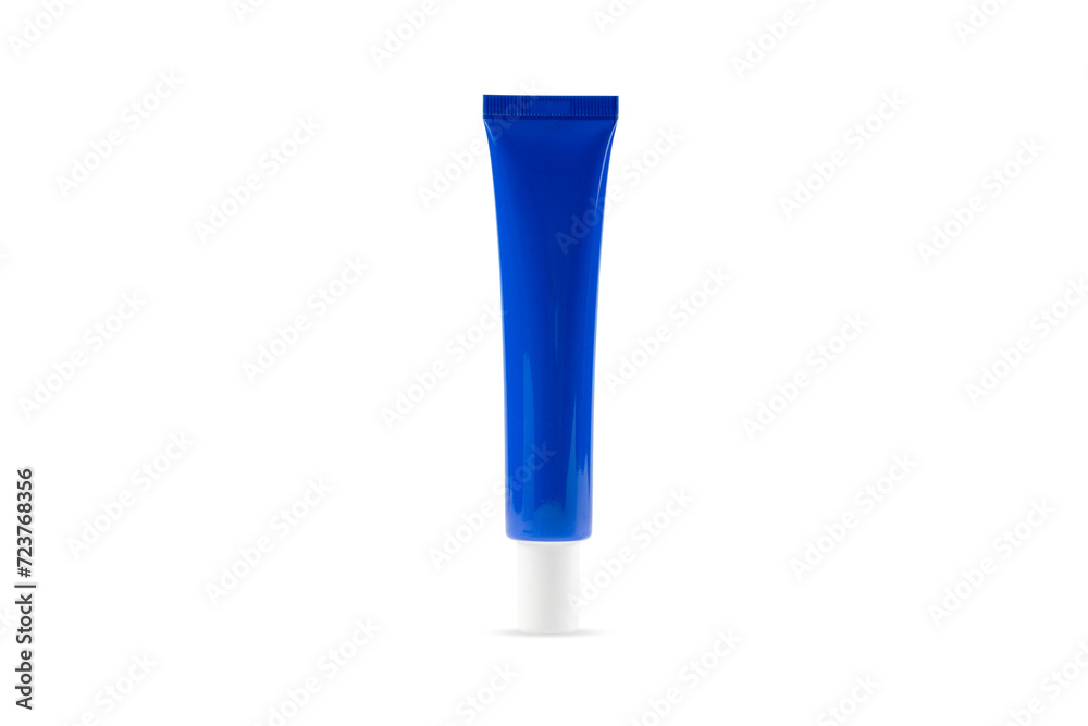 Blue Cream Tube isolated on white background with clipping path. Blue Cream Tube isolated on white background with clipping path.