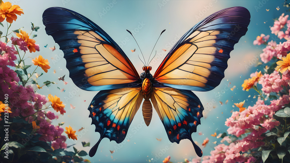 Butterfly on a flower Butterfly on a flower
