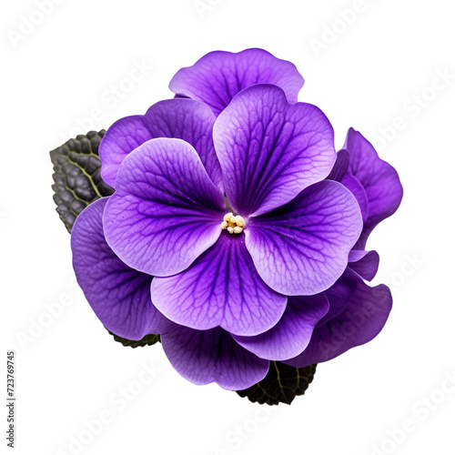 African Violet flower isolated on transparent background